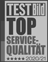 Testbild-Siegel „Top Service-Qualität“